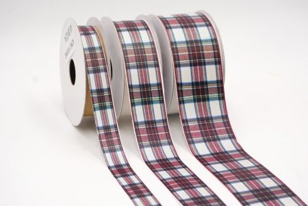 Granat und Schwarz-Watch Tartan Karomusterband_AI